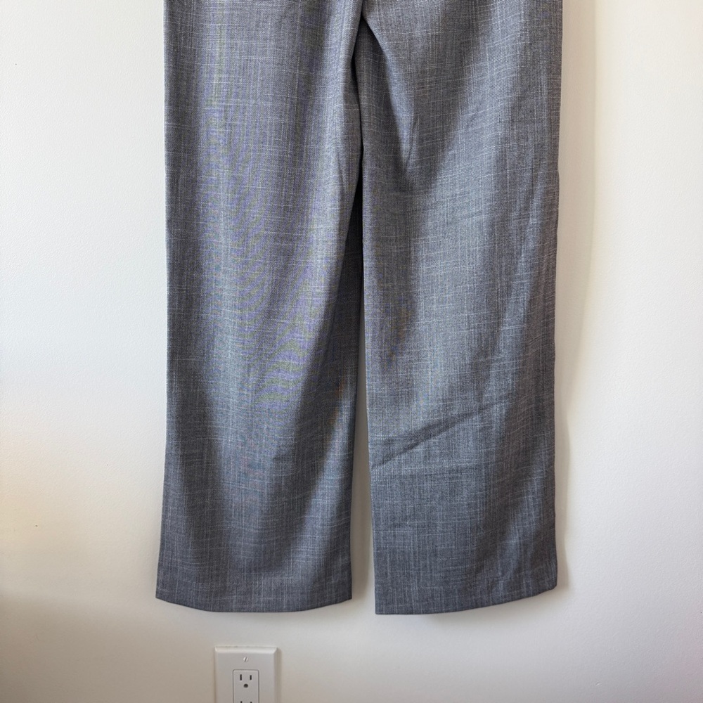 Old Navy Gray Heather Taylor Wide Leg Trousers Suit Pants Extra High Rise Small - Picture 7 of 8